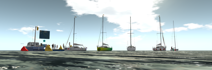 From the left (in boats): Laured (Bandit 25r), Rayz (Bandit 25r), Max and Wyndi (Bandit IF), Astrid (Bandit 25r), and Rugger (TMS Star Class). On the dock: Caethes, Petra, Joshua, Arwen, JoJo, Cryptic, Victor, and KK.