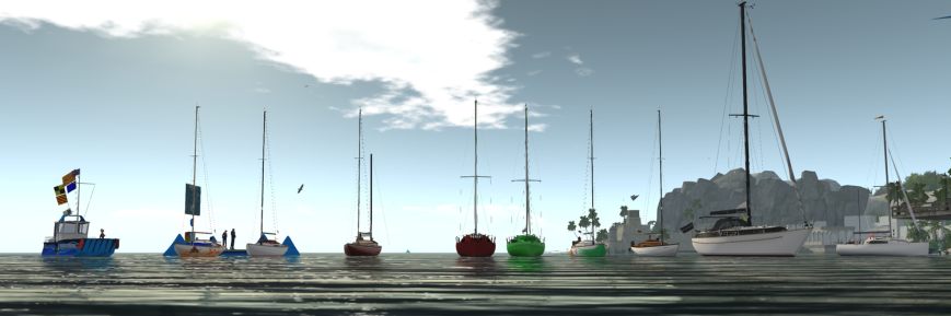 From the left (in boats): Daenerys and Sasha (Bandit IF), Jackson (Bandit IF), UL and Yoshiko (Bandit IF), Zimtzicke (Bandit 25r), Max and Wyndi (Bandit 25r), Rugger (Bandit IF), Sirius (Bandit IF), Julie and Diana (Bandit 50/3) and Teahan and BunnyFuFu (Bandit 25r). On the committee boat: Cryptic. On the dock: Clair and Henry.