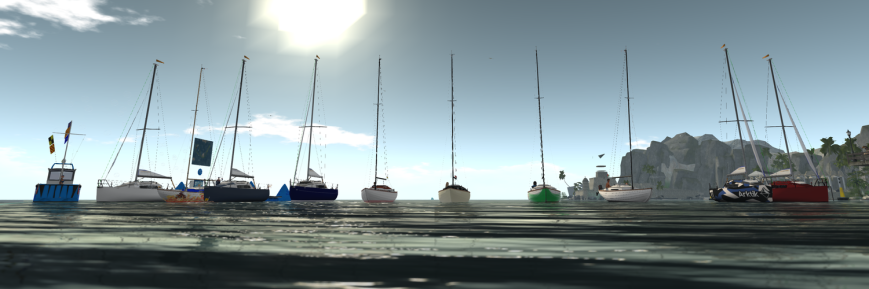 From the left (in boats): Tamarushka (Bandit 25r), Daenerys (Bandit IF), Emileigh (Bandit 25r), Teagan (Bandit 25r), Jackson (Bandit IF), Julie (Bandit IF), Rugger (Bandit IF), BlackSpark and YaNyRa (Bandit IF), Fabber (Bandit 25r), Zimtzicke (Bandit 25r). On the committee boat: Cryptic. On the dock: Claire.