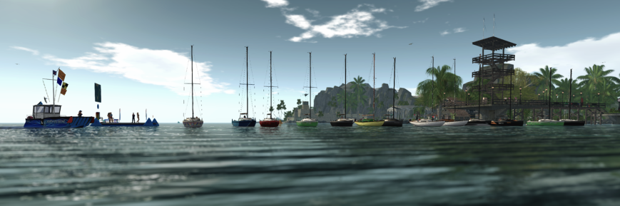 From the left (in boats): Sin (Bandit 22 LTE), Rugger (Bandit 22 LTE), Leif (Bandit 22 LTE), Ana (Bandit 22 LTE), Markis (Bandit 22 LTE), Juicy (Bandit IF), Araton (Bandit 22 LTE), Lo (Bandit IF), SIrius (Bandit IF), Sea (Bandit 22 LTE), Jamie (Bandit 22 LTE), Alex (Bandit 22 LTE), and Zimtzicke (Bandit 22 LTE). On the race committee boat: Cryptic. On the dock: Red, Daenerys, Sere, and Pip. On the pier: Lexie, Amanda, Phoenix, Allustrial, and Cassie.